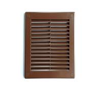 Brown Air Vent Grille 180mm x 250mm with Fly Screen / Mesh Ducting Ventilation Cover 7" x 8 inch Grid TRU3BR