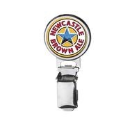 Brown ale Beer Booze Printed Image with a Transparent Rubber Dome Cover on Dog Show Ring Clip with id Card Holder CODEMAKE