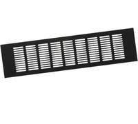 100x400mm Air Vent Cover - Aluminium Ventilation Grille - Black Furniture Grill for Door, Wardrobe, Radiator