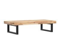 (brown and black, 60 x 40 x 4 cm) vidaXL Basin Shelf Wall Mounted Bathroom Countertop Steel & Solid Wood Acacia