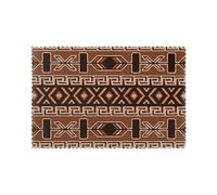 Brown and Black Aztec Pattern Southwest Placemats Set of 6 - Heat Resistant Table Mats for Dining | 12x18 Inch Kitchen Mats