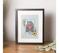 Brown and Ginger Signs of the Zodiac Wall Art Black Framed 26.5cm (Cancer)