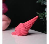 Brown and Ginger Small Pink Flock Dropped Ice Cream Sculpture