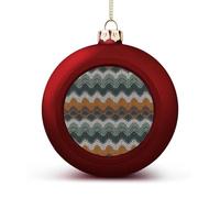 Brown and Green Pattern Christmas Balls Ornaments for Xmas Christmas Tree 1.6" Hanging Shatterproof Xmas Balls Hanging Decor Pendants for Holiday Party Outdoor Indoor DIY Craft Supplies