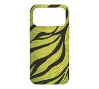 Brown and Lime Green Zebra Skin Stripe Pattern, Retro Club Case for iPhone 17 Pro Max