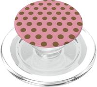 Brown And Pink Dots Pattern Polka Dot PopSockets PopGrip for MagSafe