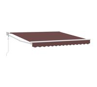(brown and white, 300 x 250 cm) vidaXL Automatic Retractable Awning Outdoor Privacy Screen Burgundy 300x250 cm