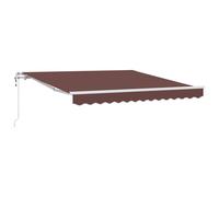 (brown and white, 300 x 250 cm) vidaXL Automatic Retractable Awning Sunshade Garden Canopy Outdoor Awning Shed