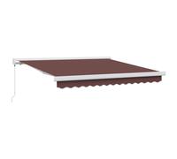 (brown and white, 300 x 250 cm) vidaXL Manual Cassette Awning Retractable Window Canopy Shade Patio Awning