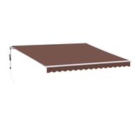 (brown and white, 400 x 350 cm) vidaXL Automatic Retractable Awning Sunshade Garden Canopy Outdoor Awning Shed