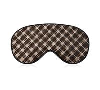 Brown and White Blackout Sleep Eye Mask, Ventilated Fabric, Adjustable Wearing Style, Zero Pressure Sleeping Mask Soft Skin Friendly Eyeshade for Women Men