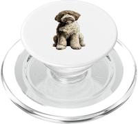 Brown and White Lagotto Romagnolo Dog Illustration PopSockets PopGrip for MagSafe
