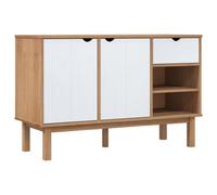 Solid Wood Pine Sideboard Wooden Highboard Home Organiser Multi Colours vidaXL