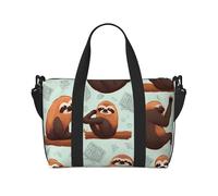 Brown Animal Print Travel Duffel Bag, Lightweight Water-Resistant Weekender Spacious Gym & Travel Bag for Men, Women & Teens