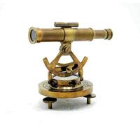 Brown Antique 5 Inch Approx Vintage Brass Theodolite Alidade Compass Antique Survey Transit Telescope Instrument