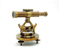 Brown Antique 5 INCH Approx Vintage Brass Theodolite Alidade Compass Antique Survey Transit Telescope Instrument