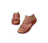 Brown Arch Support Sandals For Women Uk 2026,Flowers Orthopedic Wedge Sandal Wide Width Hollow Out Slippers Non Slip Open Toe Dressy Lightweight Summer Beach Vacation Walking Platform Shoes