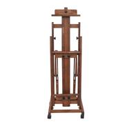 Brown Art Painting Easel with 53.15-94.49in Height & 4 Rolling Casters