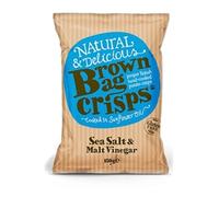 Brown Bag Crisps Sea Salt and Malt Vinegar 150g [Pack of 10]