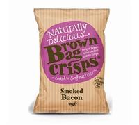 Brown Bag Crisps Smoked Bacon 40g [Pack of 20]