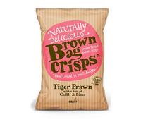 Brown Bag Crisps - Tiger Prawn Chilli and Lime 40g x 20