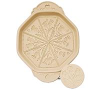 Brown Bag Scotland Ceramic Set of 2 Thistle Shortbread Pan and Cookie Stamp Scottish Kitchen Tools Backing Supplies Birthday Present Housewarming Gift