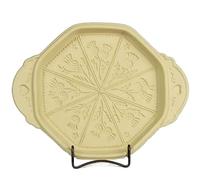 Brown Bag Thistle Shortbread Pan: Ornate Octagonal Stoneware Baking Pan, 16 oz, Brown