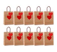 Brown Bags | Reusable Romantic with Tags Strings, Packaging Heart Motif Bags,for Valentine Wedding Gathering Birthday Party Mother's Day Snacks Toys Scarf
