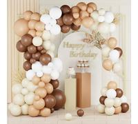 Brown Balloon Arch Kit, 103pcs Nude Neutral Balloon Garland with Brown and Beige Balloons Cream Balloons for Baby Shower, Birthday Party Decorations, Boho Wedding, Anniversary, Teddy Bear Party