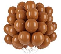 Brown Balloons, 100 Pack 10 Inch Thicken Latex Coffee Chocolate Brown Party Decorations with 2 Rolls of Ribbons for Balloon Garland Arch Birthday Wedding Anniversary Baby Shower Safari Jungle Theme