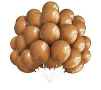 Brown Balloons, 50 Pcs 12 Inch Baroque Khaki Latex Party Balloons for Kids, Baby Shower, Wedding, Valentine's Day, Birthday Decorations