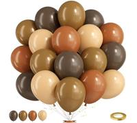 Brown Balloons,50 Pcs 12 Inch Khaki Mocha Cocoa Coffee Beige Nude for Neutral Birthday Baby Shower Engagement Wedding Anniversary Party Supplies