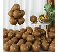 Brown Balloons 5inch Small Coffee Brown Balloon 60pcs Mini Round Dark Tan Latex Balloons for Balloon Arch Garland Retro Bear Theme Birthday Party Decoration Jungle Safari