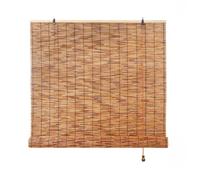 Brown Bamboo Shade Outdoor Indoor Curtain 120x160 150x180 160x200cm Retro Venetian Blinds UV Protection Bamboo Store for Garden Pergola