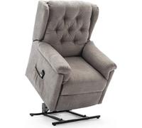 Barnsley Fabric Electric Rise Riser Recliner Mobility Sofa Armchair - Dark Beige
