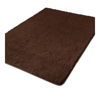 Brown Bathroom Rug 40"x60",Thick Chenille Long Bath Mat,Absorbent and Washable Extra Large Bath Rug Non-Slip, Soft Rug for Bathroom, Living Room and Bedroom