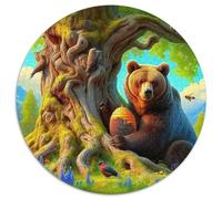 Brown Bear 1000 Piece Jigsaw Puzzle for Adults Animal Theme Colourful Jigsaws Educational Games Fun Present & Activity 1000pcs (67.5x67.5cm)