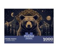 Brown Bear 1000 Piece Jigsaw Puzzle For Adults Educational Games Stress Relief Puzzle Cultivate The Spirit of Teamwork for Adults And Kids, Age 12 Years Up 38x26cm/1000pcs