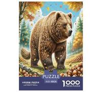 Brown Bear 1000 Piece Jigsaw Puzzle For Adults Family Challenge Toys Stress Relief Puzzle Cultivate The Spirit of Teamwork for The Whole for Women, Gifts for Men 38x26cm/1000pcs