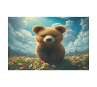 Brown Bear 1000 Piece Jigsaw Puzzle for Adults Paisaje Edificio Jigsaw Essential Parent Activity Family Game Vibrant Fun Ideal 1000 PCS