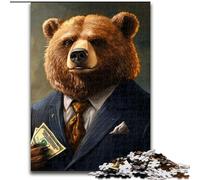 Brown Bear 1000 Piece Jigsaw Puzzle for Adults Teens, for Age 14+ Fun Games Fun Activities at Home, Birthday Gifts, Travel Gifts (50x75cm)