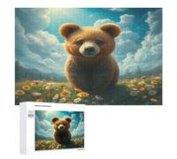 Brown Bear 1000 Piece Jigsaw Puzzles All Ages Paisaje Edificio Jigsaws Evening Wind-Down Activity Challenging Home Decor Stress Relief 1000 PCS