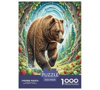 Brown Bear 1000 Pieces Jigsaw Puzzles For Adults Family Challenge Toys Stress Relieving Entertainment Cultivate The Spirit of Teamwork For Adults Gifts 70x50cm/1000pcs