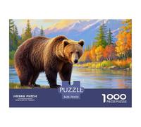 Brown Bear 1000pcs Paper Jigsaw Puzzles Wildlife Colourful Beautiful Decoration for Adults And Kids 70x50cm/1000pcs
