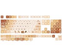Brown Bear 104 + 29 Keycap Set, Dye-Sublimation PBT XDA Profile Custom Keycaps for DIY Cherry MX Mechanical Gaming Keyboards