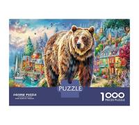 Brown Bear (25)_1 Jigsaw Puzzles Puzzles for Adults Kids. 1000 Piece Whimsical Challenge Toy Educational Games Home Decoration for Adults& Kids Age 14 Years Up 52x38cm/1000pcs