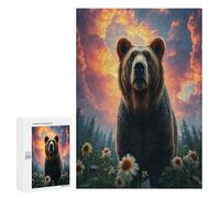 Brown Bear 300 Piece Jigsaw Puzzles Adults Kids Paisaje Edificio Jigsaws Post-Work Relaxation Tool Challenging Friends Family Decor 300 PCS