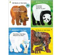 Brown Bear and Friends Series 4 Books Collection Set By Mr Bill Martin Jr, Eric Carle (Brown Bear Brown Bear, Panda Bear Panda Bear, Polar Bear Polar Bear, Baby Bear Baby Bear What Do You See?)