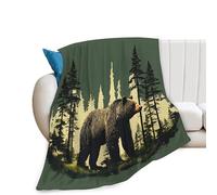 Brown Bear Blanket Bear Throw Blanket Bear Stuff Animal Gifts for Boys Girls Kids Woman Man Lovers Adults Warm Comfort Soft Plush Fleece Flannel Blanket Decor for Couch Sofa Bed 50"x60"