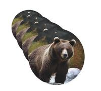 Brown bear Car Air Fresheners Cards Set of 4 Pieces Personalized Car Fresheners Gifts for Men Women Auto Aromatherapy Tablets Hanging Scented Cards for Wardrobe Bathroom